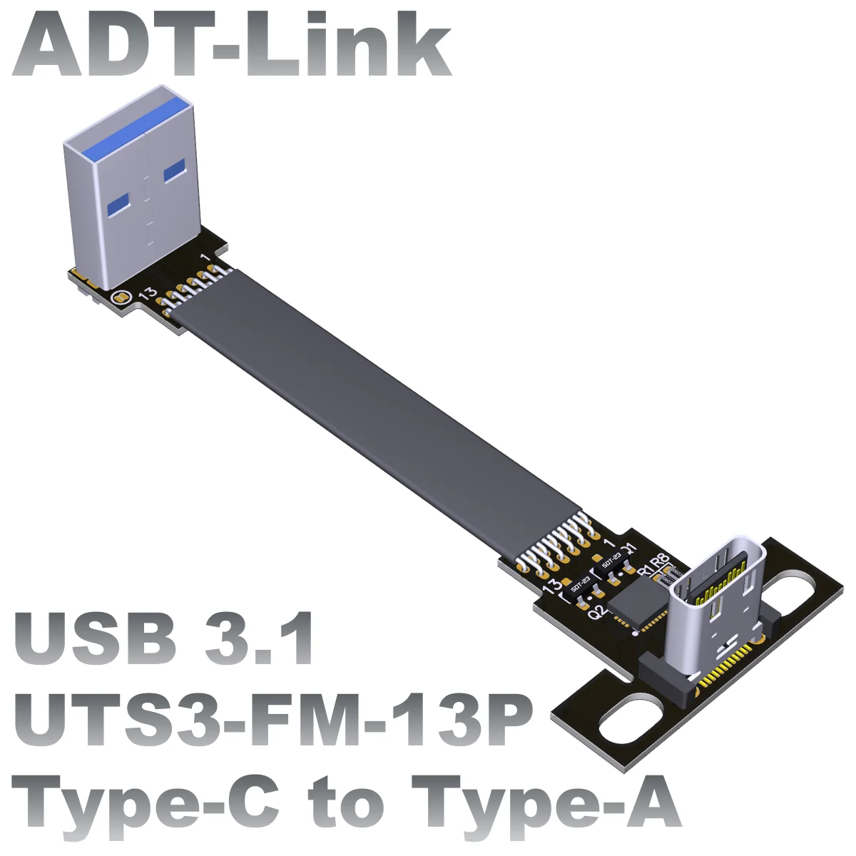 ADT-Link USB C -USB A  ̺, 10G/bps װ  ٿ ޱ USB 3.1  ڵ , FPV ÷  ̺
